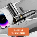 BUĞZ Araç içi süpürge şarjlı gümüş 0-250 watt 71-80 dba 2 yıl garantili 2-3 saat şarj süresi