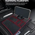 BUĞZ Araç İçi Telefon Standlı Kaydırmaz Silikon Organizer Mat Konsol Düzenleyici
