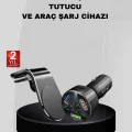 BUĞZ Araç İçi Telefon Tutucu + Quick Charge 3.0 Araç Şarj Cihazı Seti