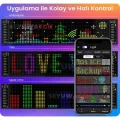 BUĞZ Araç İçin Kişiselleştirilebilir Kayan Yazı ve Emoji Gösteren Uzaktan Kumandalı LED Matris Panel