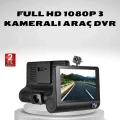 BUĞZ Araç Kamerası 3’lü Full HD DVR 1080P Gece Görüşlü ve G-Sensörlü
