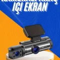  Araç Kamerası Black Box Çift Kameralı Ekranlı Full HD Sürüş Kamerası