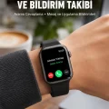 BUĞZ Arama Cevaplayabilen Akıllı Saat Bluetooth Bağlantılı Sosyal Medya Girişli Yeni Nesil