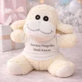 BUĞZ Aramıza Hoşgeldin Minik Kuzum Tişörtlü Sevimli Peluş Kuzu