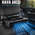 BUĞZ Aroma Hazneli Araç Koltuk Başlığı Fanı 5 Kademeli Güçlü Hava Akışı Sunan Soğutucu