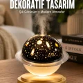 BUĞZ Aromaterapi Hava Nemlendirici Gece Lambası Uzay Model Satürn Oda Kokusu