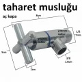 BUĞZ Artı Aç Kapa 4 Kollu Krom Çevirveli Taharet Musluğu