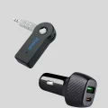 BUĞZ AUX Bluetooth Adaptör ve 38W Hızlı Araç Şarj Cihazı Seti