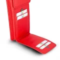  Avjin 6.9 inch Uyumlu Deri Kılıf Cüzdan Askılı ERC2 Kırmızı