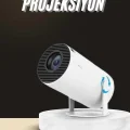 BUĞZ Ayaklı Projeksiyon Taşınabilir Mini Projektör Sinema Projektörü Android
