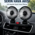 BUĞZ Ayarlanabilir Çift Başlıklı Sessiz Araç İçi Vantilatör