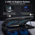BUĞZ Ayarlanabilir Yükseklik Kademeli Laptop Soğutucu Fan