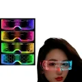 BUĞZ Aydınlatmalı LED Parti Gözlüğü Çok Renkli Modlu Cyberpunk Tasarım - BUĞZ