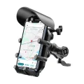 BUĞZ Ayna Bağlantılı Güneş Ve Yağmur Korumalı 360° Derece Ayarlanabilir Motosiklet Telefon Tutucu