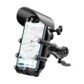 BUĞZ Ayna Bağlantılı Güneş Ve Yağmur Korumalı 360° Derece Ayarlanabilir Motosiklet Telefon Tutucu