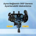 BUĞZ Ayna Bağlantılı Güneş Ve Yağmur Korumalı 360° Derece Ayarlanabilir Motosiklet Telefon Tutucu