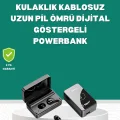  Ayna Tasarımlı Şarj Kutulu Bluetooth 5.1 Kulaklık