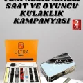 BUĞZ Aynalı Bluetooth Kulaklık ve 7 Kordonlu Akıllı Saat Dijital Göstergeli Uzun Pil Ömrü