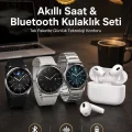 BUĞZ Aynalı Bluetooth Kulaklık Yeni Nesil Akıllı Saat Titreşimli Nabız Ölçer Spor Modları