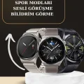 BUĞZ Aynalı Bluetooth Kulaklık Yeni Nesil Akıllı Saat Titreşimli Nabız Ölçer Spor Modları