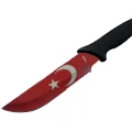 BUĞZ Ayyıldız Mf032 Rd Kırmızı Av Bıçağı 31cm - Testere Detaylı Bıçak, Kılıflı, Plastik Sap