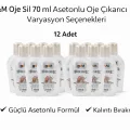 BUĞZ B&M Oje Sil 70 ml Asetonlu Oje Çıkarıcı Güçlü Formül 12 ADET