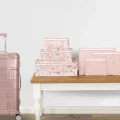 BUĞZ Baby 6lı Desenli Fileli Bavul Valiz İçi Düzenleyici Çok Amaçlı Organizer (pembe)