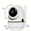 BUĞZ Baby Kamera Kablosuz 720P Beyaz 360 Derece Wifi Kamera Full HD 1080p - Lisinya