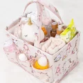 BUĞZ Baby Kullanımı Kolay Desenli Taşınabilir Bakım Çantası (pembe)