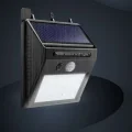 BUĞZ Bahçe Aydınlatma Sensörlü Güneş Enerjili Duvar Lambası 40 Led Işık
