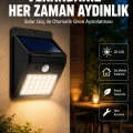 BUĞZ Bahçe ve Dış Mekanlar İçin Güneş Enerjili 20 LED Hareket Sensörlü Lamba Yeni Nesil