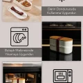  Bambu Kahvaltılık Saklama Kabı İki Bölmeli Büyük Lunch Box