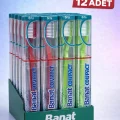 BUĞZ Banat Compact Kutulu Diş Fırçası 12 Adet Orta Sert Standlı Ekonomik Paket