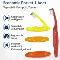 BUĞZ Banat Katlanabilir Seyahat Diş Fırçası Economic Pocket 1 Adet Taşınabilir Kompakt Tasarım