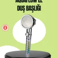 BUĞZ Basınçlı El Duşu Başlığı – Döner Pervaneli, Göz Kamaştıran Yağmur Etkisi
