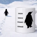 BUĞZ Bazen Sadece Cesaret Gerekir Kupa MODEL 160 – Nihilist Penguen Tasarımlı Porselen Kupa | İlham Veren Motif, Özgün Hediye