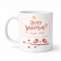 BUĞZ Be My Valentine Porselen Kupa Model 7 - Sevgililer Günü Hediyesi-Aşk Temalı Sevimli Kupa