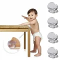 BUĞZ Bebek Çocuk Yumuşak ve Esnek Dairesel Şeffaf Yapışkanlı Güvenlik Köşe Koruyucu (4 Adet)