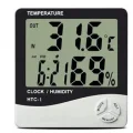  Bebek Odası Masaüstü Dijital Termometre Nem Ölçer Higrometre Saat