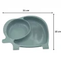  Bebek ve Çocuk için Sevimli Fil Model Desenli Yemek Bebek Mama Kabı Bölmeli Tabak