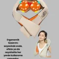  Bel Omuz Boyun Masaj Aleti Ovmalı Isıtmalı Kas Yorgunluğu Giderici