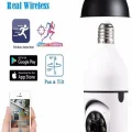 BUĞZ Beyaz 360 derece dönebilen gece görüşlü kablosuz wifi IP kamera HD kayıt SD kart destekli