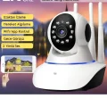 BUĞZ Beyaz 360° wifi ip güvenlik kamera gece görüşlü sensörlü SD kart destekli HD kayıt H.264