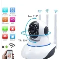 BUĞZ Beyaz 360° wifi ip güvenlik kamera gece görüşlü sensörlü SD kart destekli HD kayıt H.264