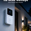 BUĞZ Beyaz Akıllı Güvenlik Kapı Zili | Telefon Kontrollü Wi-Fi Görüntülü Kapı Zili