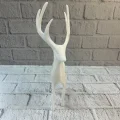 BUĞZ Beyaz Dekoratif Geyik Figürü Şık Ev Aksesuarı