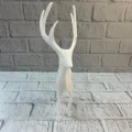 BUĞZ Beyaz Dekoratif Geyik Figürü Şık Ev Aksesuarı - Lisinya