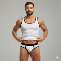BUĞZ Beyaz Delikli Kumaş Tank Top Slip Takımı