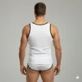 BUĞZ Beyaz Delikli Kumaş Tank Top Slip Takımı