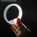 BUĞZ Beyaz-gümüş Led Işıklı Baskı Yapılabilen Pilli Bileklik Bilezik 1,5 Cm Genişlik